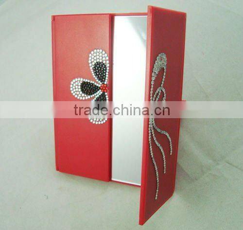 foldable three sides make up mirror/ folding table make up mirror
