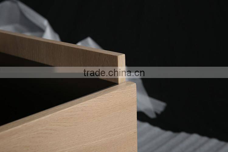 Modern design solid wood TV cabinet with showcase for european