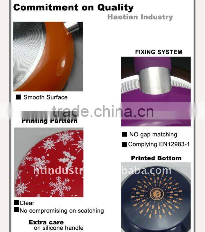 Aluminum non stick milk pot with lid