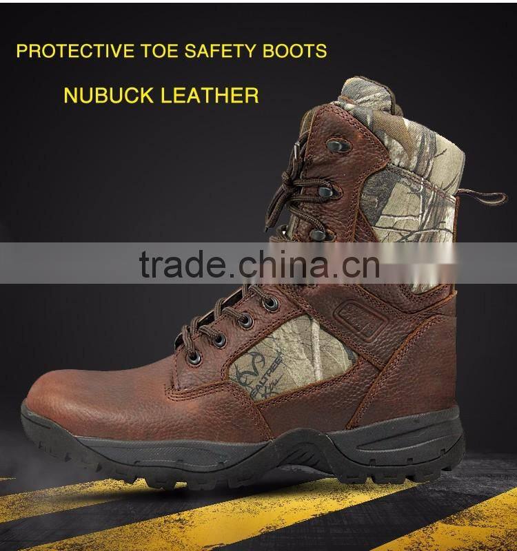 Factory high quality genuine leather protective work shoes