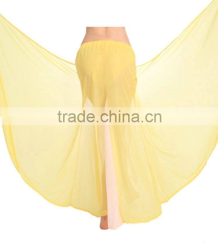 2016 Cheap Chiffon Long Colorful Sexy Belly Dance Skirts for Women Belly Dancing Costume Skirt on Sale