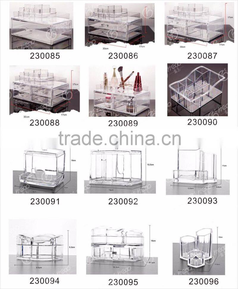 2016 Customized Oem Acrylic Organizer Cosmetics Display Acrylic Makeup Organizer
