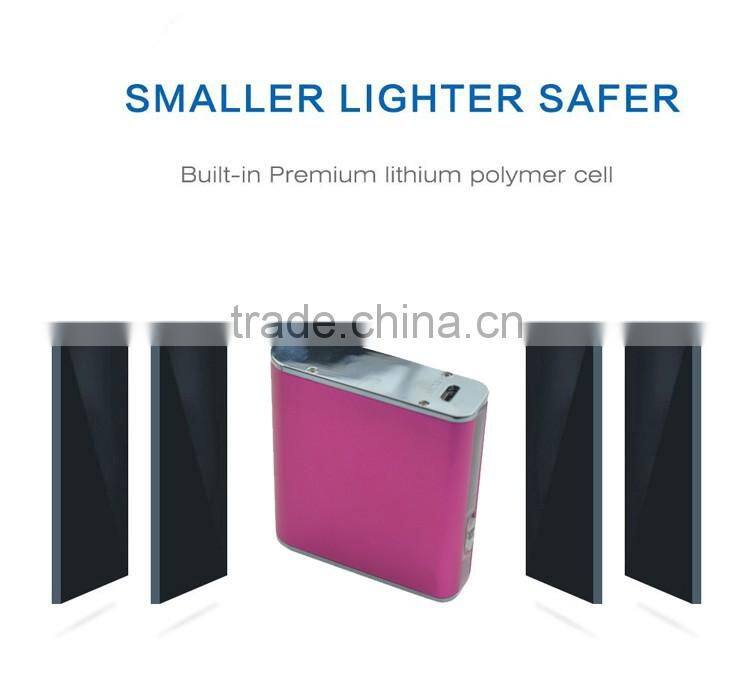 Best selling metal power bank 7800mah LED lighting portable 18650 battery with dual usb power bank