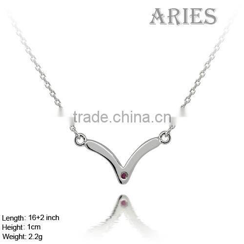 NZA-1001 925 Sterling Silver Necklace 12 Constellations Aries Sign Necklace