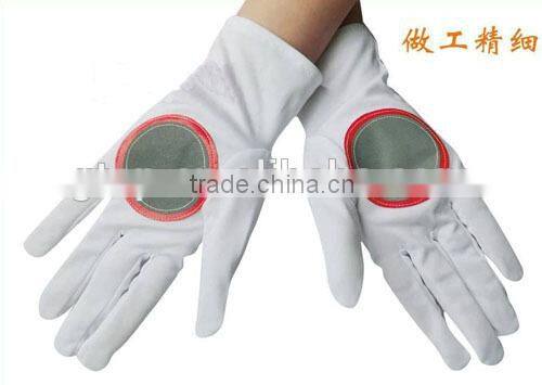 white guard gloves
