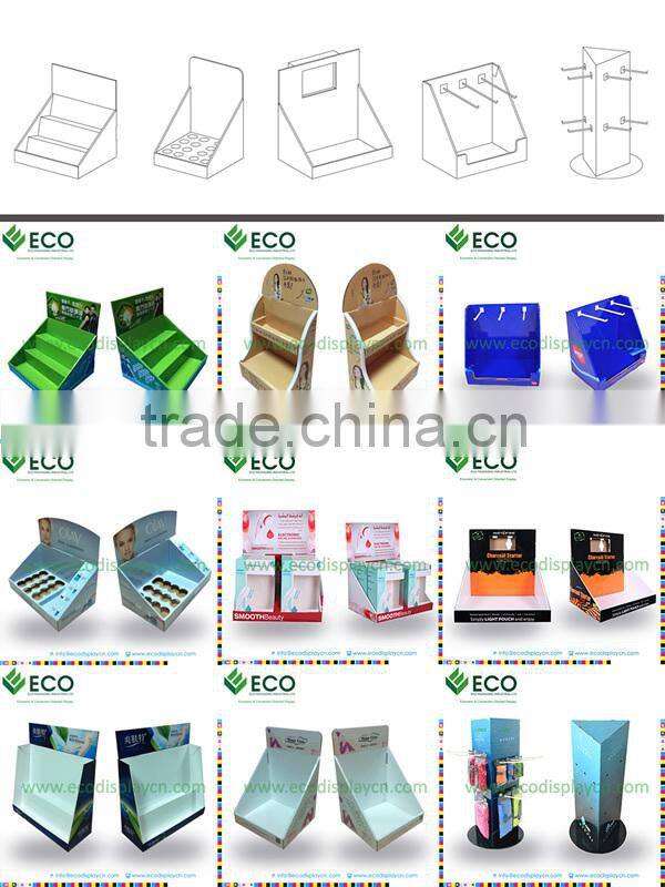 School bus shape for Cardboard book pallet display, advertising display stand