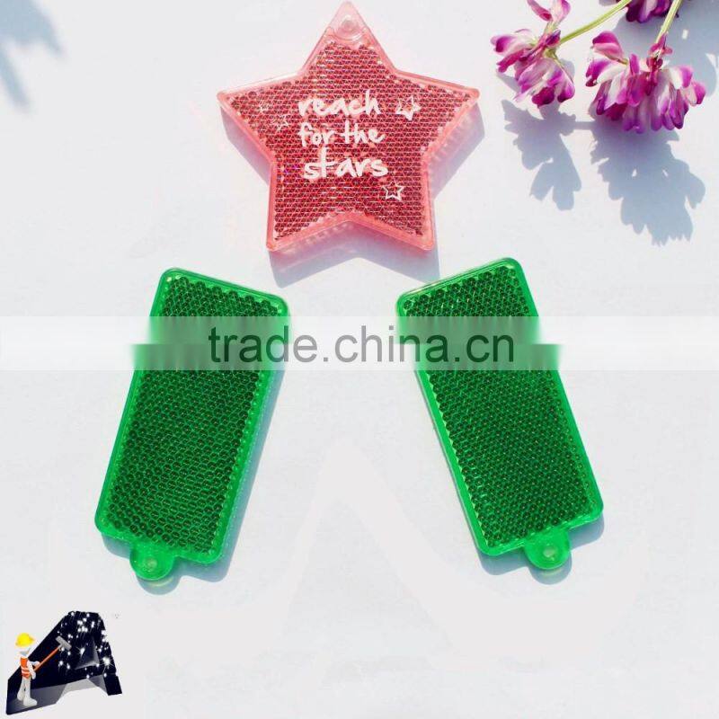 EN13356 customized reflective gifts for promotion ,hard reflector round keychian