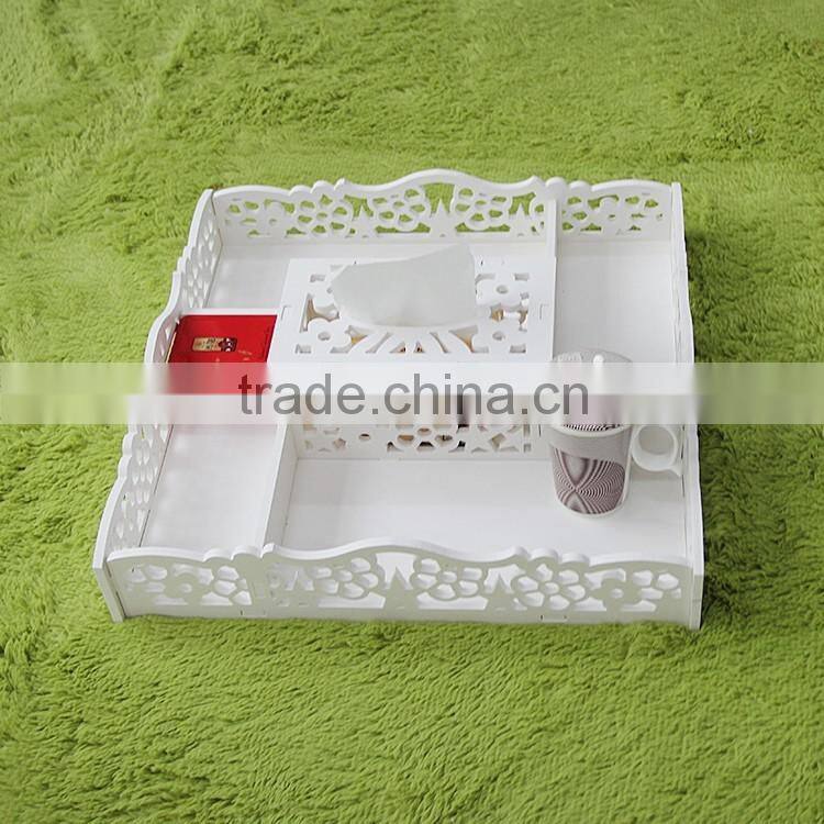 reusable novelty plastic restaurant food serving tray with tissue box
