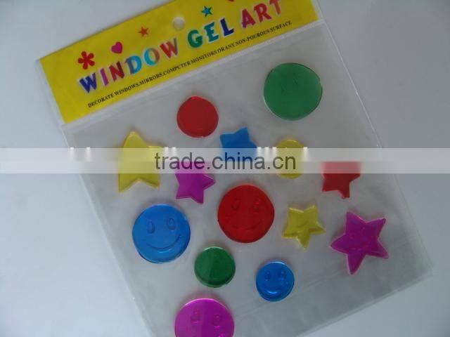 2014 hot sale sticker with high quality, magic clings fish gel stickers