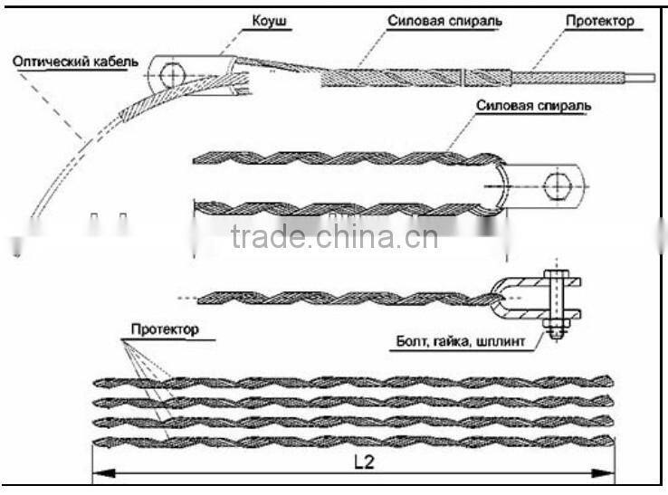 preformed line tension clamp for ADSS/OPGW