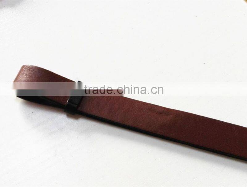 Fashionable Blank Leather Key Chain and metal