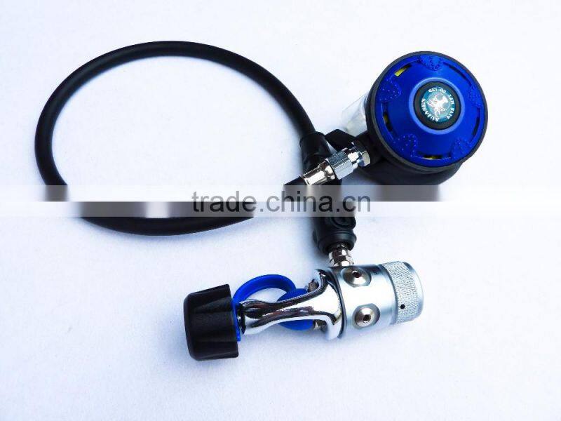 2nd Stage scuba diving regulator with a mouth piece and a hose