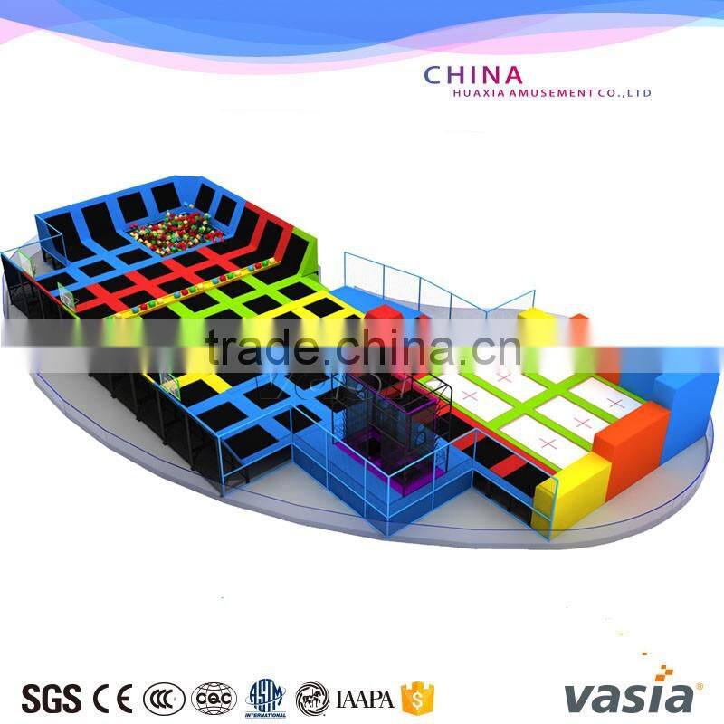 2016 Vasia trampoline park equipment commercial cheap large trampoline for sale