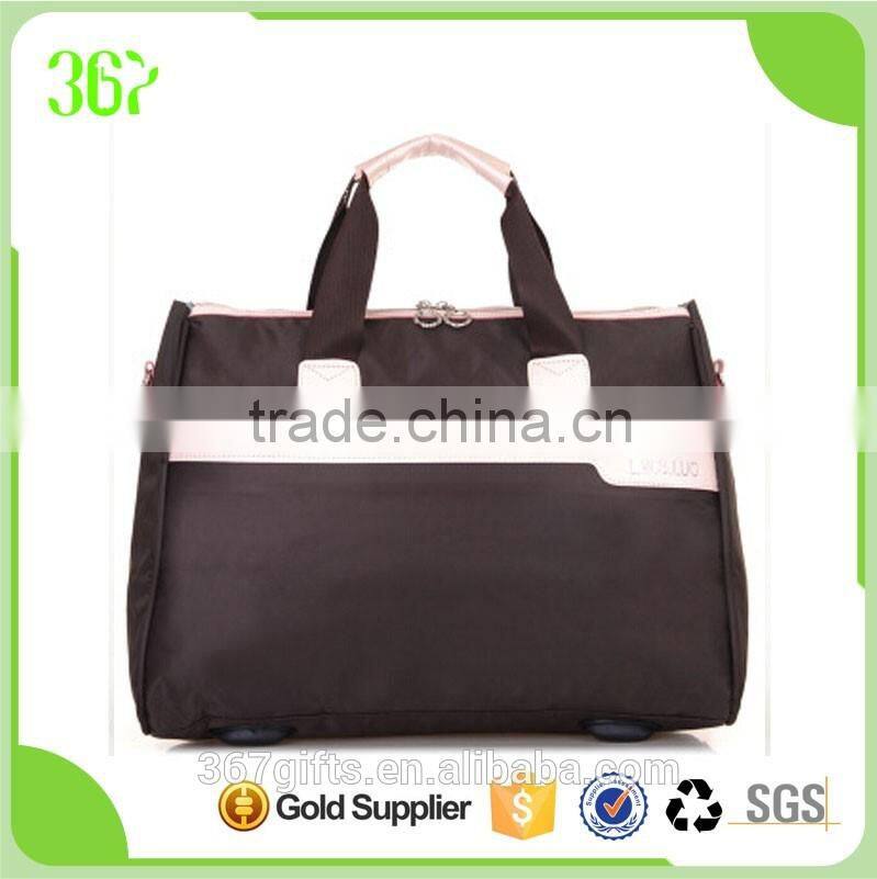 Fashion Design Candy Colour Tote Bags Wheels Trolley Bag with Zipper Pocket