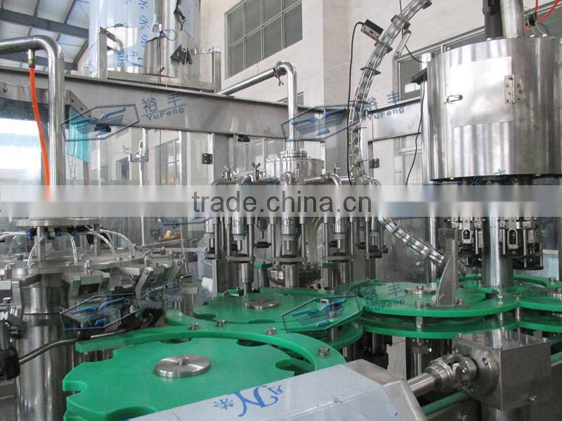 Juice bottling line with aluminum cap