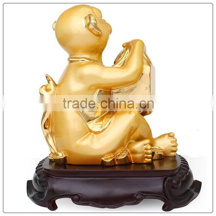 Resin24K Golden color monkey statue ,chinese zodiac statue