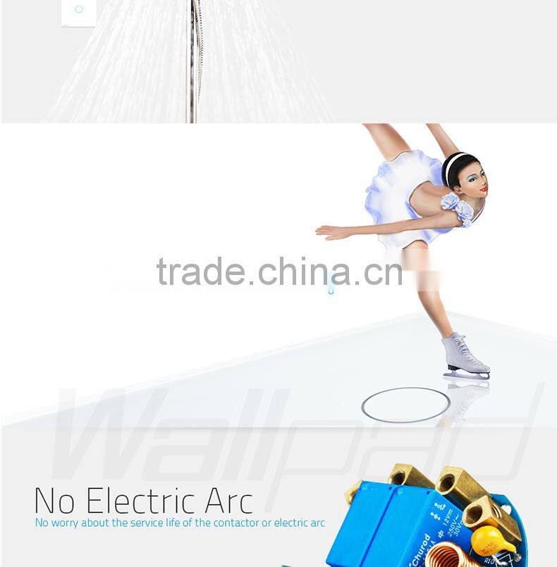Hot Sales Wallpad Luxury White LED Indicator Waterproof Crystal Glass 110~250V German EU Standard Wall Socket Switch