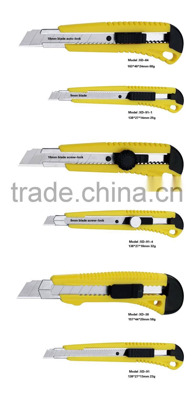 Plastic handle 18mm blade paper cutter knife art knife