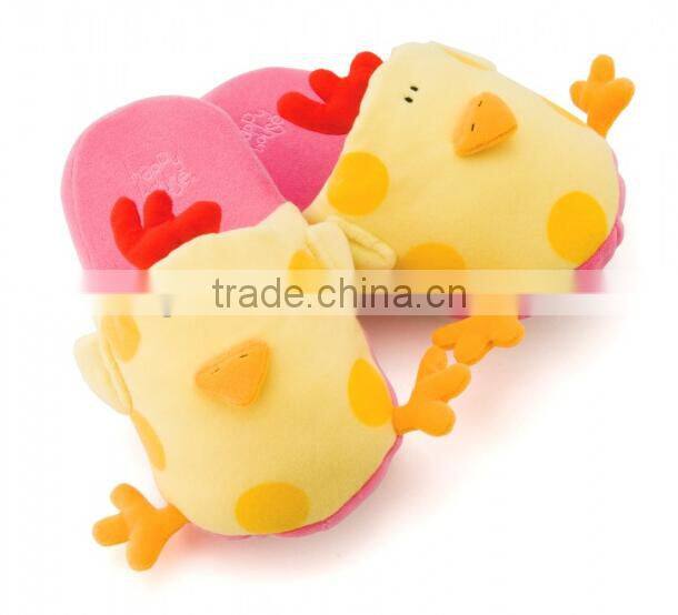 plush chicken slipper/plush slippers/customized design plush chicken slippe