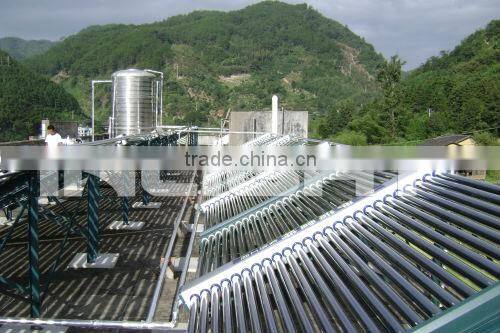 vacuum tube solar hot water system with large storage water tank