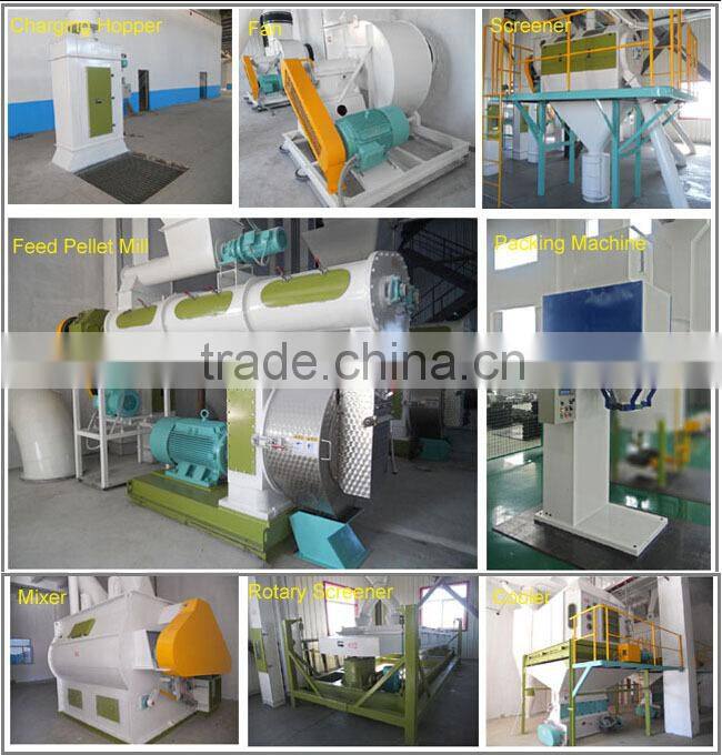 easy maintenance pig feed pellet production line with overseas service supply