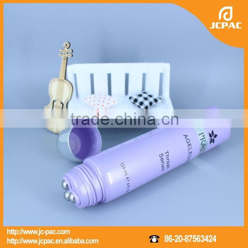 plastic cosmetic tube used for facial cleanser with sponge applicator
