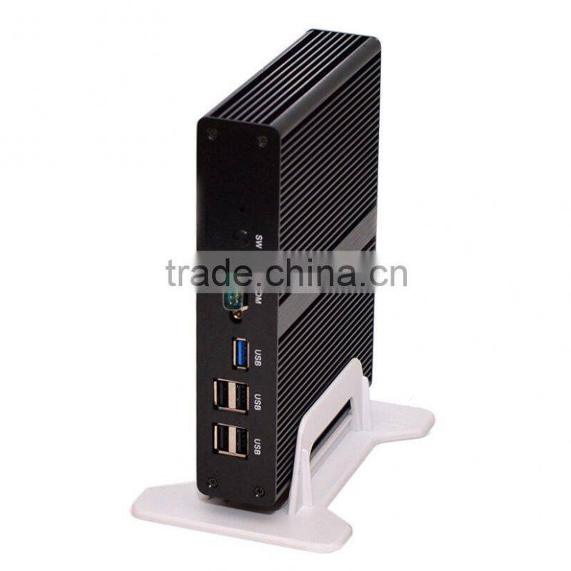 computer wholesale distributor n3510 2.00 ghz hd ports fanless mini pc linux Dual display 300M WIFI Quad core processor
