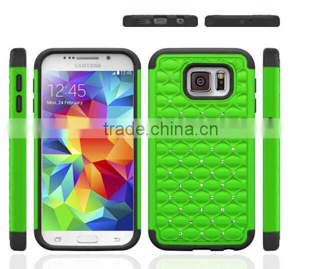 China Factory Price For Samsung Galaxy S6/S6 Edge Bling Diamond Shockproof Silicon Case