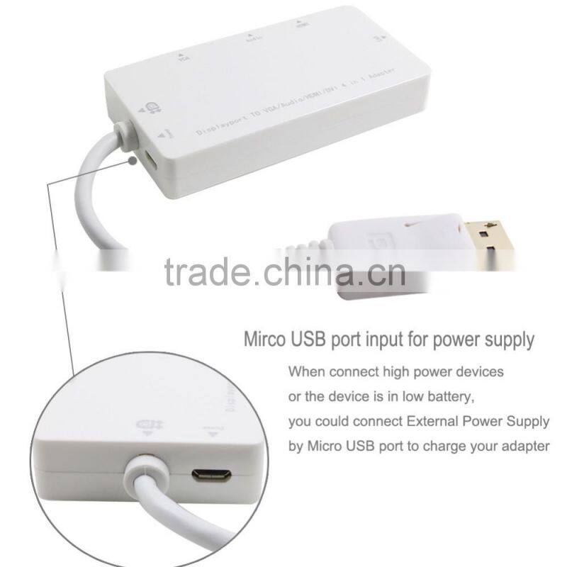 DP to VGA /DVI and HD MI 3 in 1 Adapter with Audio