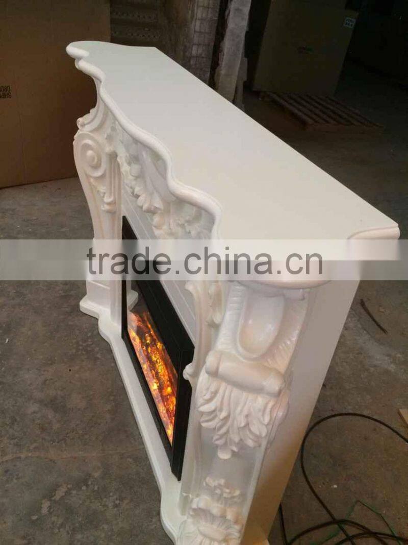french style decorative electric fireplace and mantel