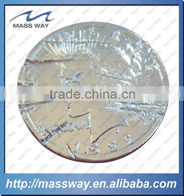 souvenir custom OEM old color 3D skull antique pewter coin