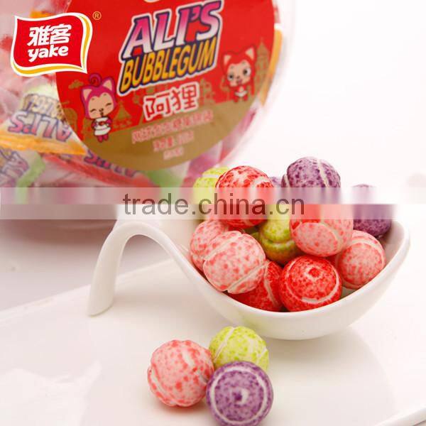 Watermelon bubble gum with tennis balls shape