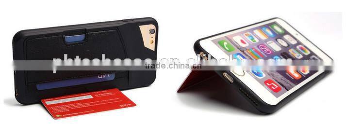 New Brand For Apple iphone 6 4.7 Card Holder Leather Back Cover Case