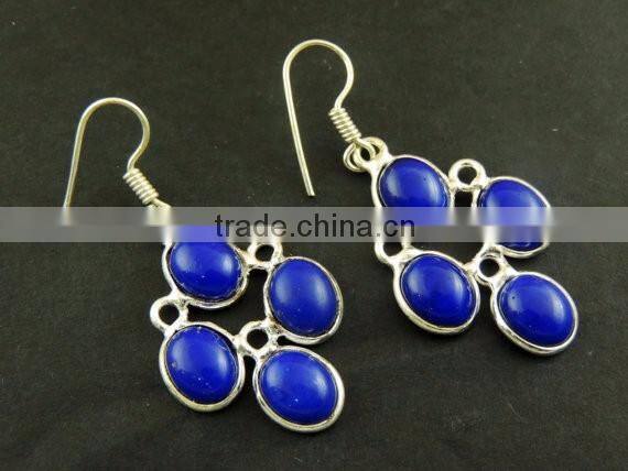Lapis Lazuli oval Gemstone Earrings