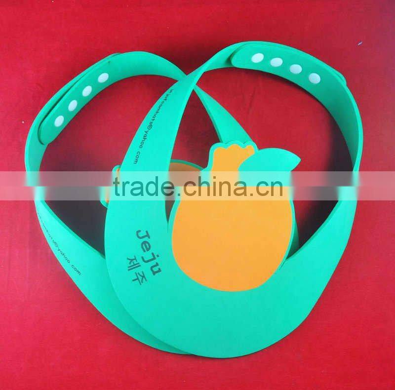 Orange shape EVA foam sun cap with 2 colors printing