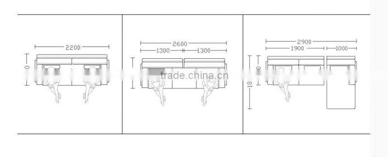 Bali Leather side high quality cotton and line fabric solid wood construction feather sofa set