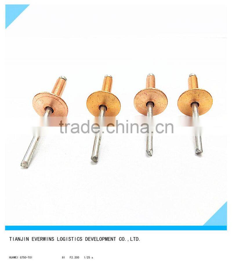 Golden color Waterproof Large flange head Aluminium blind rivets