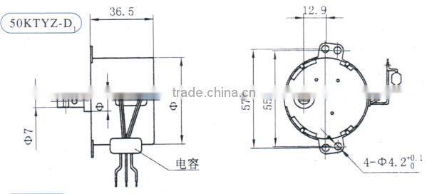 best sale 50KTYZ-D1 220v ac small synchronous motor for air conditioner
