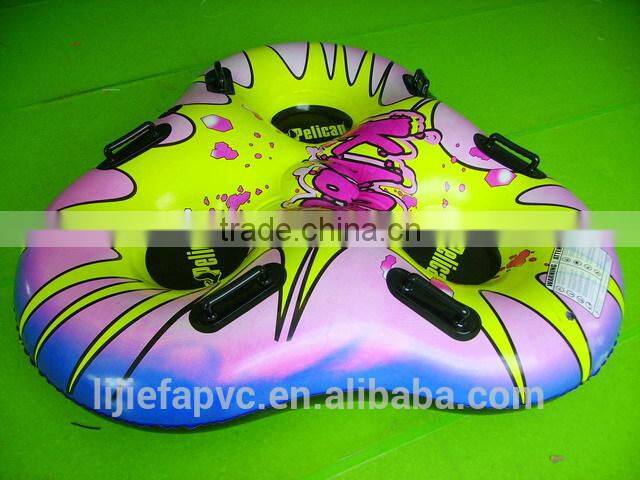 Inflatable snow tube for skiing,inflatable sport tube, durable pvc water tube with handles