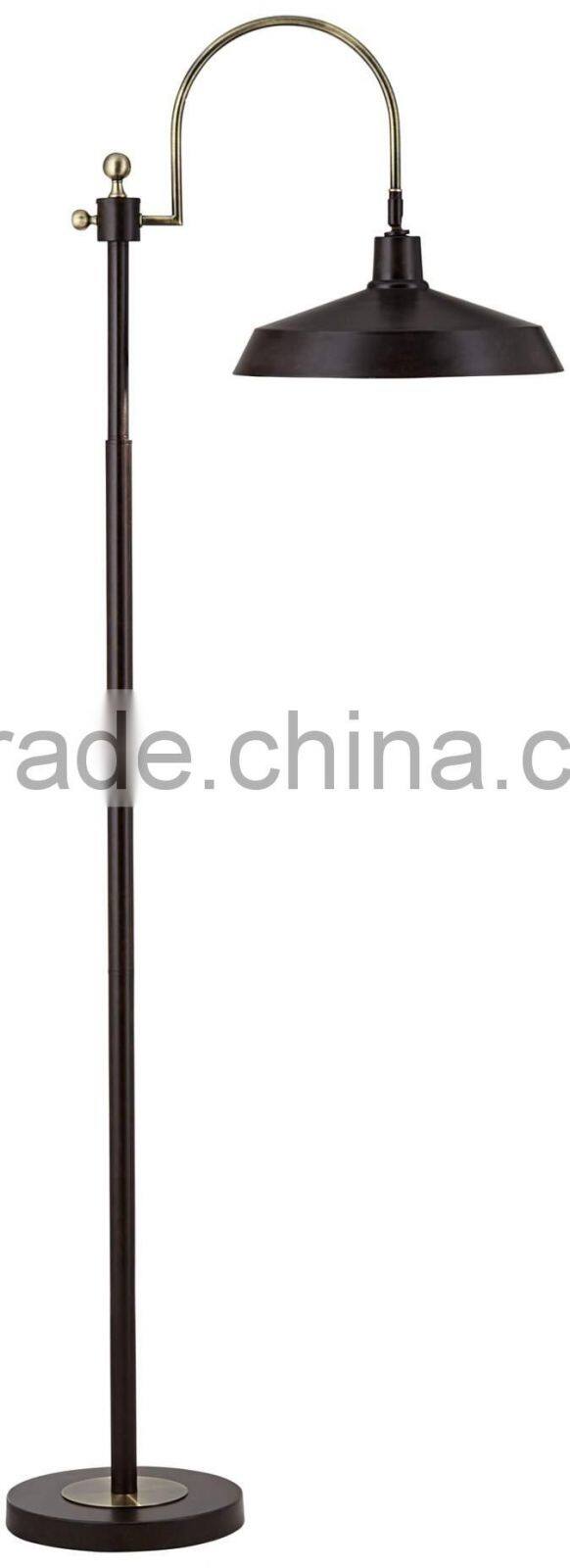 1024-26 shade tilts a handsome take on more traditional pharmacy style Bronze Industrial Floor Lamp