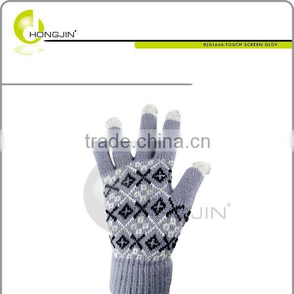 Acrylic Fiber Smartphone Finger Touch Screen Gloves