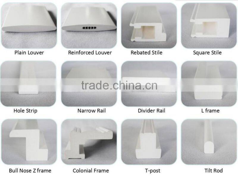 PVC painted window louver shutter blades