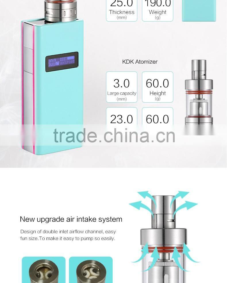 newest temperature control e cig 80W box mod kit beautiful e cig 80W Kit vape 80W kit
