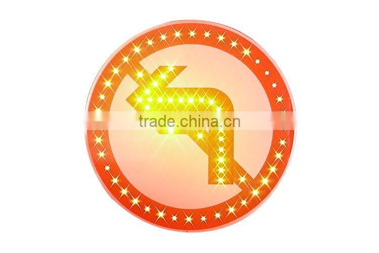 LED flashing solar panel road hazard warning light