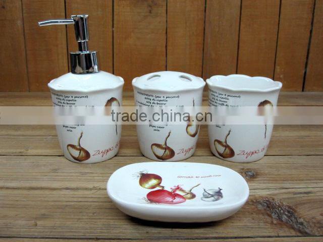 flower shape 3tier ceramic cake stand with metal stand