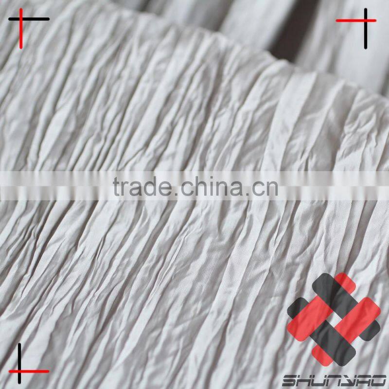 wrinkled crushed taffeta fabric for fashion dress