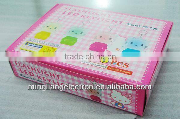 Cat shape led key rings