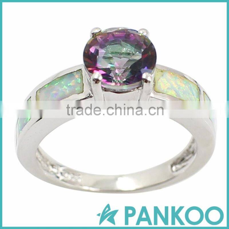 Pankoo Precious stone series Opal sterling silver for engagement unisex ring