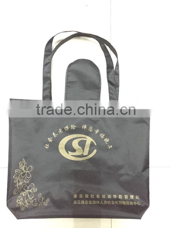 full color polyester folding shopping bag/ reusable strong grocery folding shopping bag