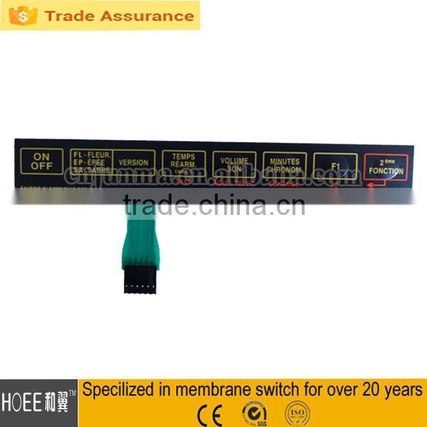 custom new type embossed button membrane switch